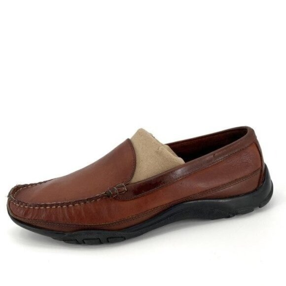 ALLEN EDMONDS Boulder Venetian Brown Leather Slip On 9.5 Driving Moccasin Loafer main image 9
